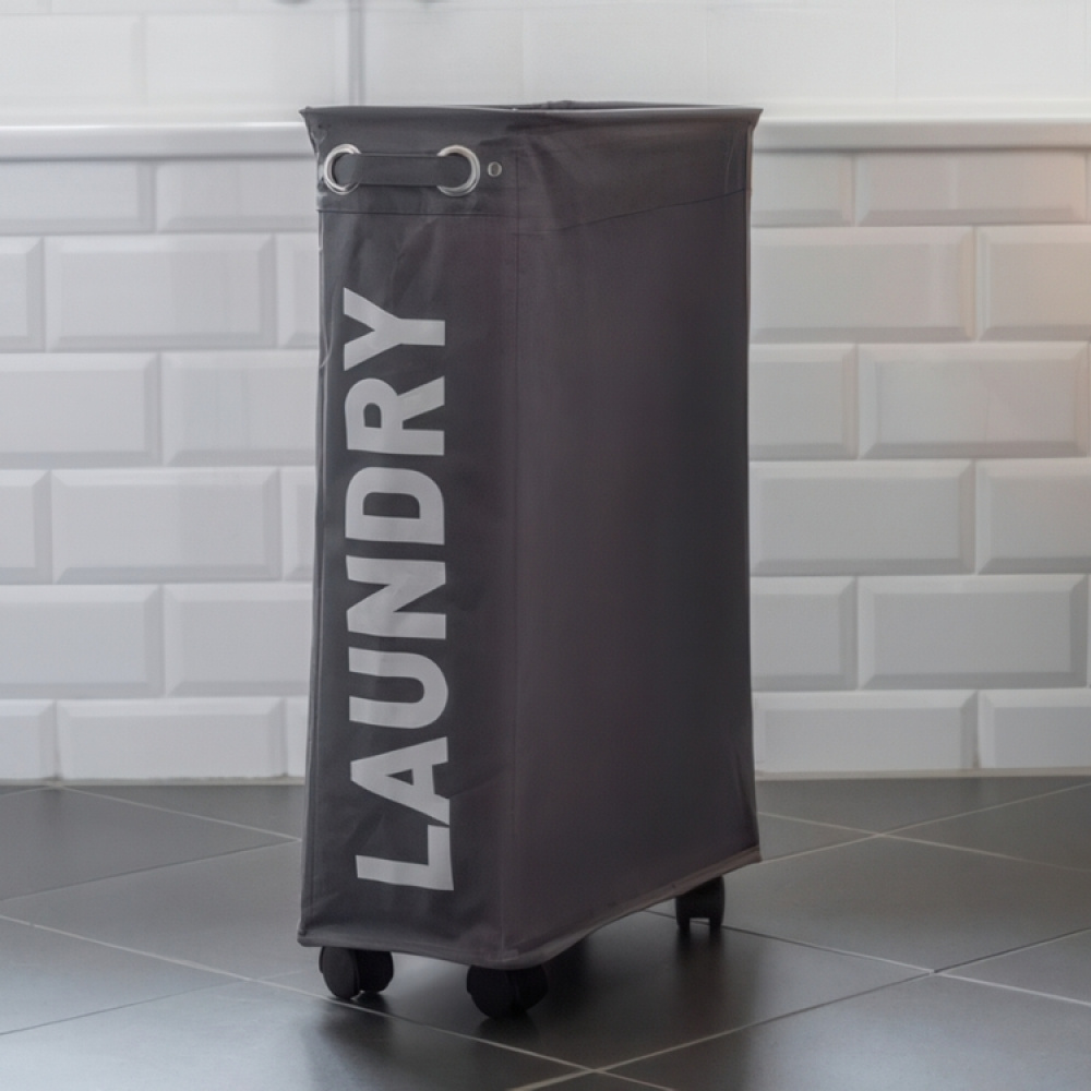 Laundry basket on wheels, Slim, LAUNDRY, 8,5 x 40 x H 60 cm in the group Storage / Laundry and care / Laundry baskets at SmartaSaker.se (43103)