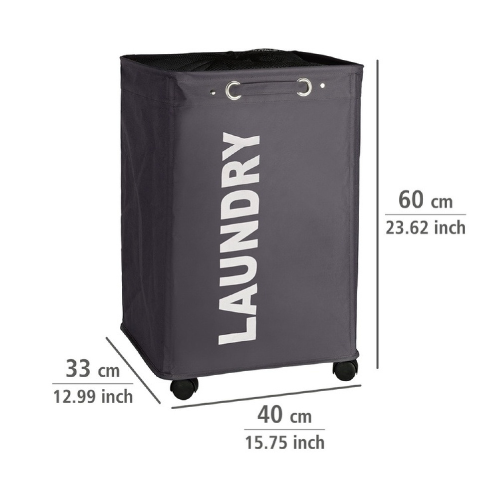 Laundry basket on wheels, LAUNDRY, 40 x 33 x H 60 cm in the group Storage / Laundry and care / Laundry baskets at SmartaSaker.se (43104)