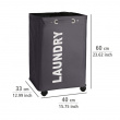 Laundry basket on wheels, LAUNDRY, 40 x 33 x H 60 cm