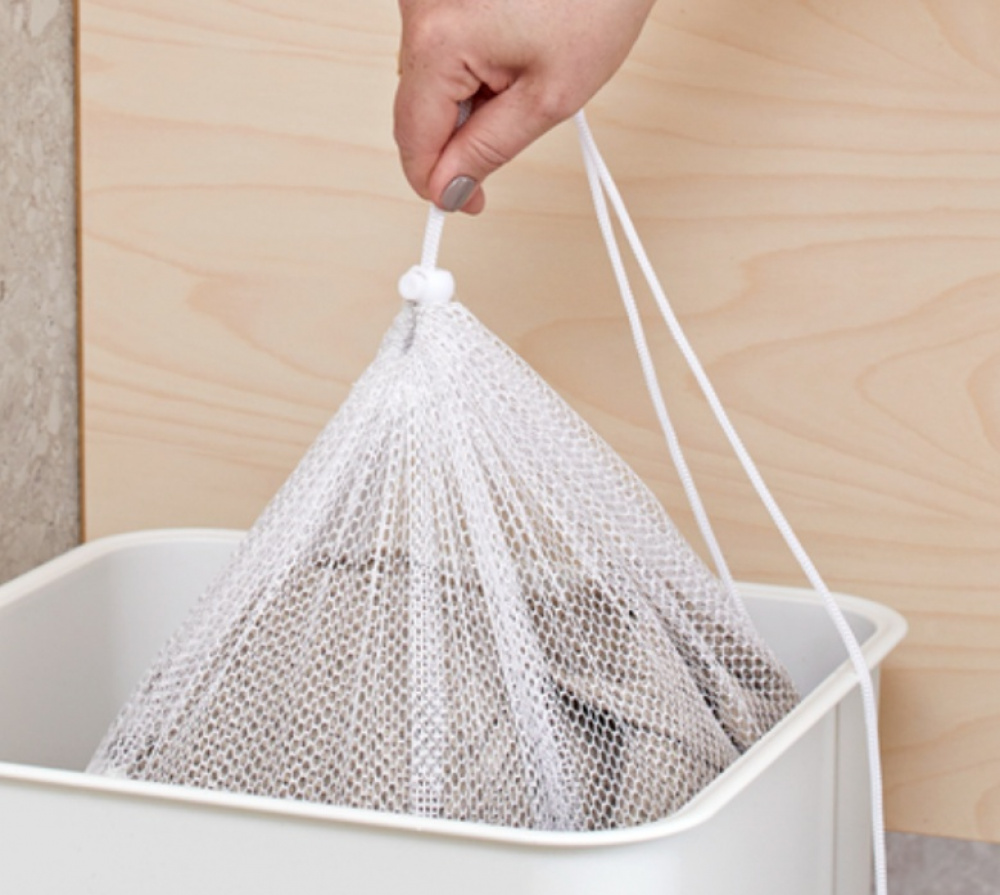 Laundry bag net, 53 L, LARGE MESH BAG, 64 x H 74 cm, White in the group Storage / Laundry and care / Laundry bags at SmartaSaker.se (43139)
