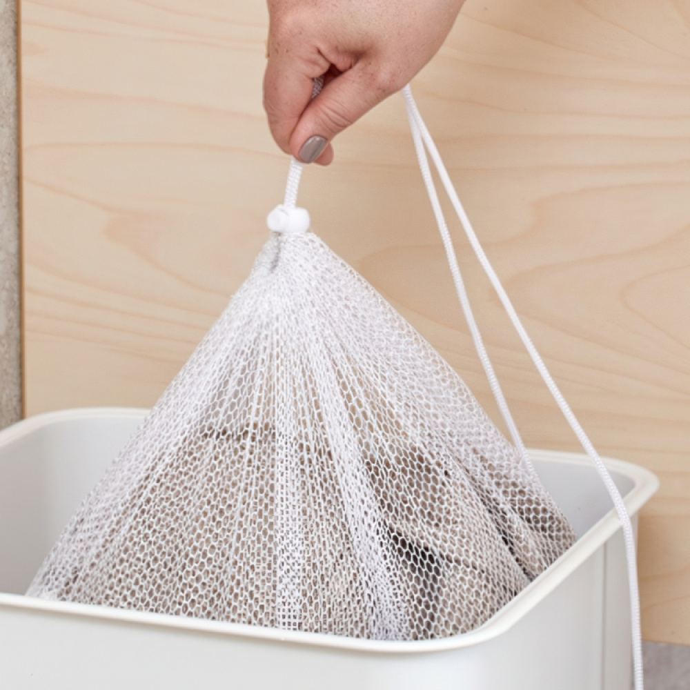 Laundry bag net, 53 L, LARGE MESH BAG, 64 x H 74 cm, White in the group Storage / Laundry and care / Laundry bags at SmartaSaker.se (43139)