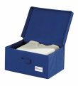 Fabric box with lid, AIR LARGE, 44 x 33x 19cm, Blue