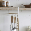 Under Shelf storage, 6 hooks, TOSCA UTINSIL HOOKS, Yamazaki, White Under Shelf storage, 6 hooks, TOSCA UTINSIL HOOKS, Yamazaki, White