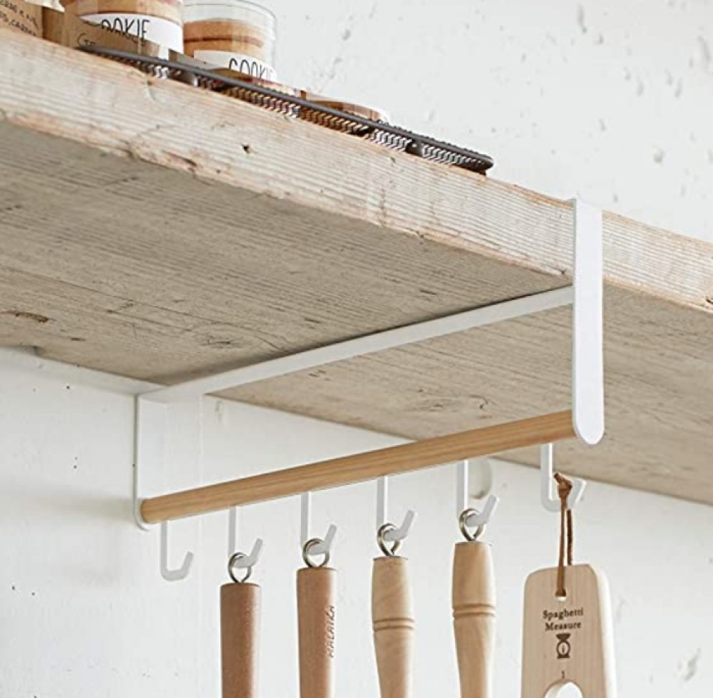 Under Shelf storage, 6 hooks, TOSCA UTINSIL HOOKS, Yamazaki, White in the group Storage / Kitchen storage / Kitchen cabinet organizers / Under sink storage at SmartaSaker.se (43146)