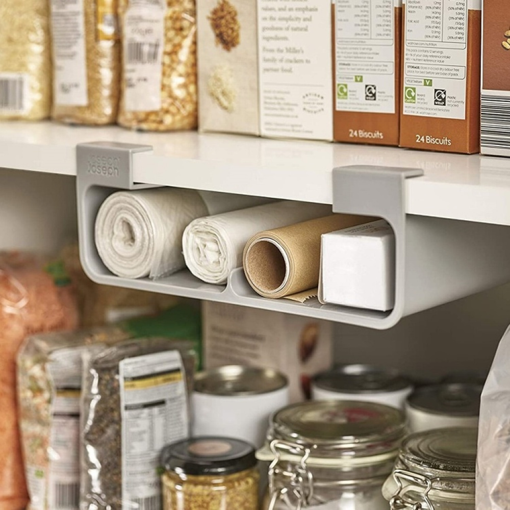 Under Shelf Organiser, CUPBOARD STORE FILM & FOIL, 26 x 22 x H 9 cm, Joseph Joseph, Grey in the group Storage / Kitchen storage / Kitchen cabinet organizers / Under shelf storage at SmartaSaker.se (43147)