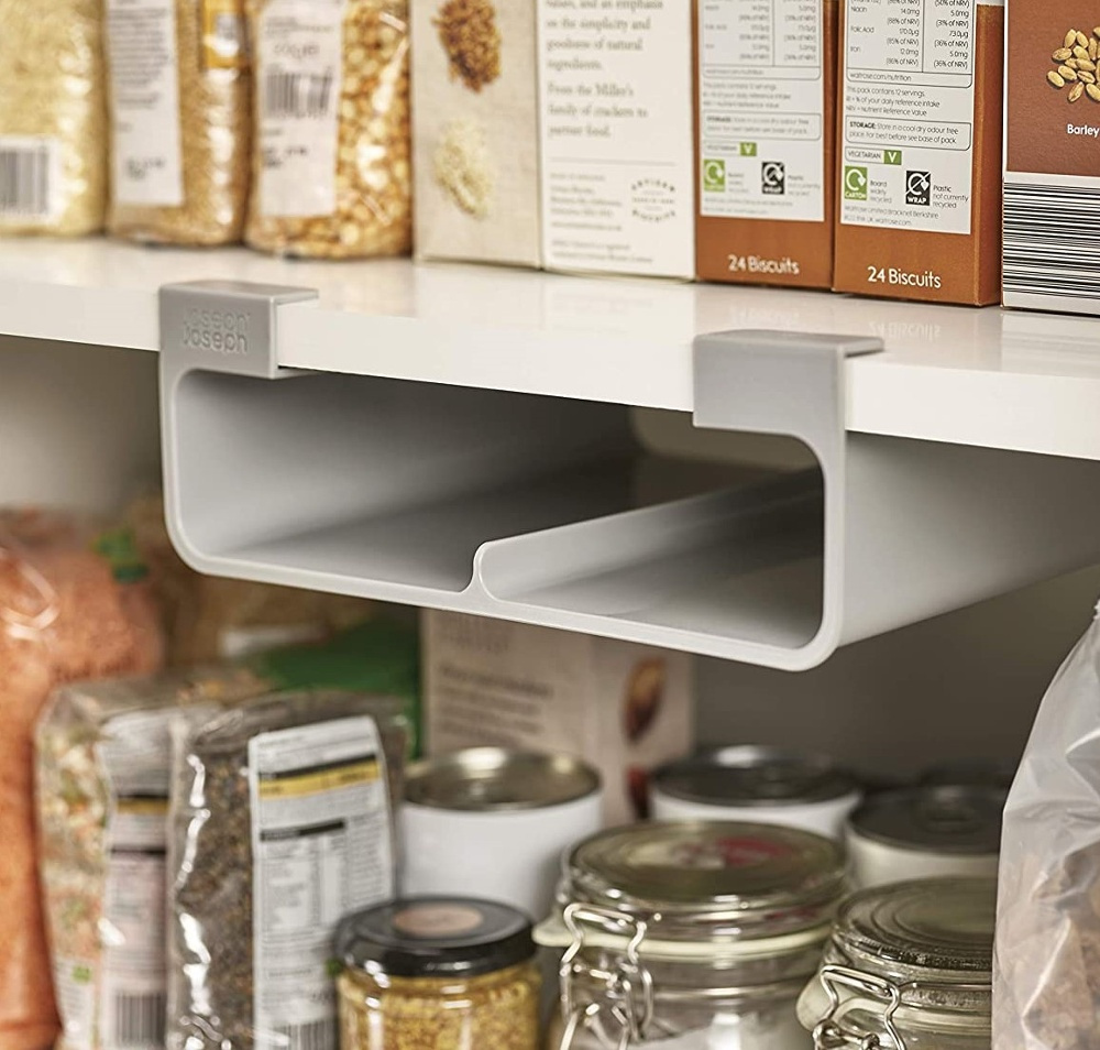 Under Shelf Organiser, CUPBOARD STORE FILM & FOIL, 26 x 22 x H 9 cm, Joseph Joseph, Grey in the group Storage / Kitchen storage / Kitchen cabinet organizers / Under shelf storage at SmartaSaker.se (43147)