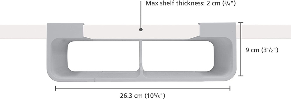 Under Shelf Organiser, CUPBOARD STORE FILM & FOIL, 26 x 22 x H 9 cm, Joseph Joseph, Grey in the group Storage / Kitchen storage / Kitchen cabinet organizers / Under shelf storage at SmartaSaker.se (43147)