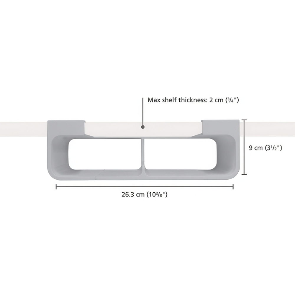 Under Shelf Organiser, CUPBOARD STORE FILM & FOIL, 26 x 22 x H 9 cm, Joseph Joseph, Grey in the group Storage / Kitchen storage / Kitchen cabinet organizers / Under shelf storage at SmartaSaker.se (43147)