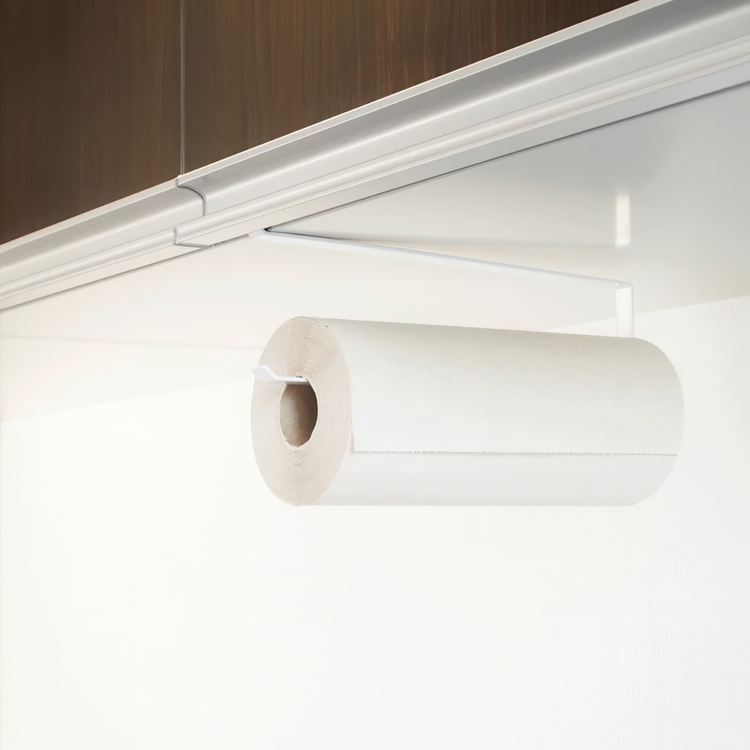 Under shelf holder for kitchen towels, TOWER PAPER TOWEL, Yamazaki, White in the group Storage / Kitchen storage / Kitchen cabinet organizers / Under sink storage at SmartaSaker.se (43151)