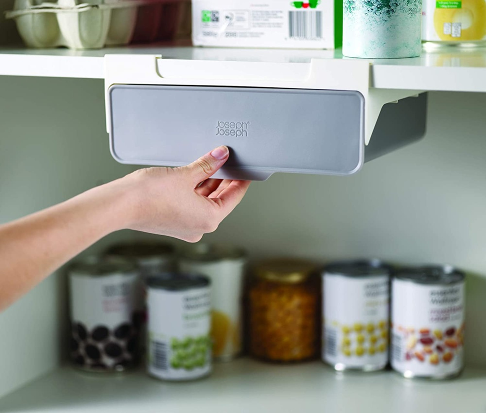 Under Shelf Drawer, CUPBOARD STORE UNDER SHELF, Joseph Joseph, 23,5 x 21 cm H 7 cm, Grey in the group Storage / Kitchen storage / Kitchen cabinet organizers / Under shelf storage at SmartaSaker.se (43152)
