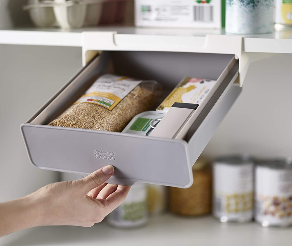 Under Shelf Drawer, CUPBOARD STORE UNDER SHELF, Joseph Joseph, 23,5 x 21 cm H 7 cm, Grey in the group Storage / Kitchen storage / Kitchen cabinet organizers / Under shelf storage at SmartaSaker.se (43152)