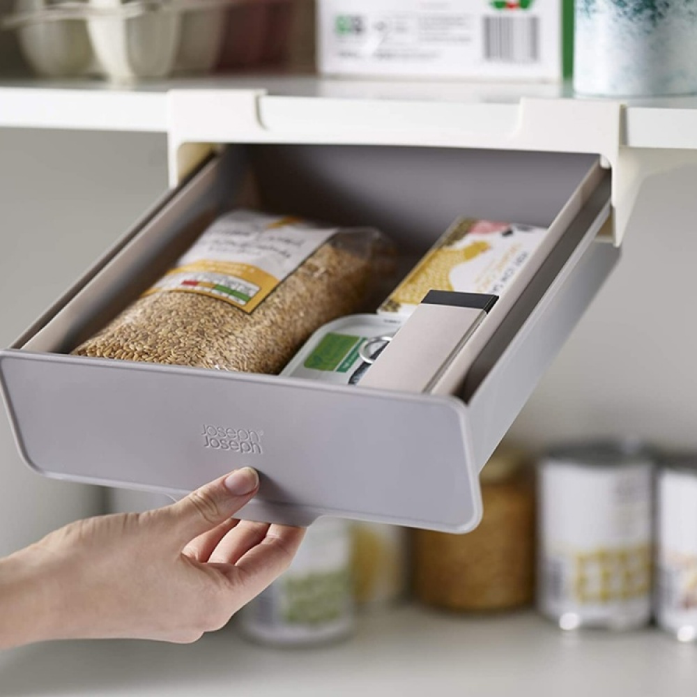 Under Shelf Drawer, CUPBOARD STORE UNDER SHELF, Joseph Joseph, 23,5 x 21 cm H 7 cm, Grey in the group Storage / Kitchen storage / Kitchen cabinet organizers / Under shelf storage at SmartaSaker.se (43152)