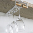Under Cupboard Shelf Wine Glass Hanger, TOSCA, Yamazaki, White Under Cupboard Shelf Wine Glass Hanger, TOSCA, Yamazaki, White