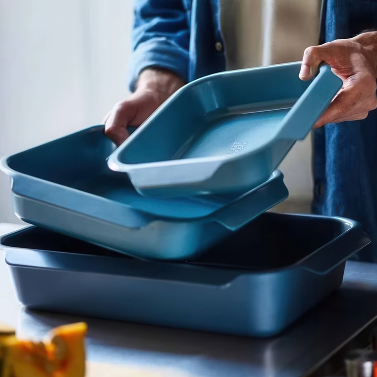 Roasting Pans, Set with 3, NEST OVEN ROASTING TRAYS, Joseph Joseph, Blue in the group Storage / Kitchen storage at SmartaSaker.se (43157)