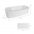 Collecting tray for kitchen waste - including scraper, AUFFANGSCHALE, white Collecting tray for kitchen waste - including scraper, AUFFANGSCHALE, white