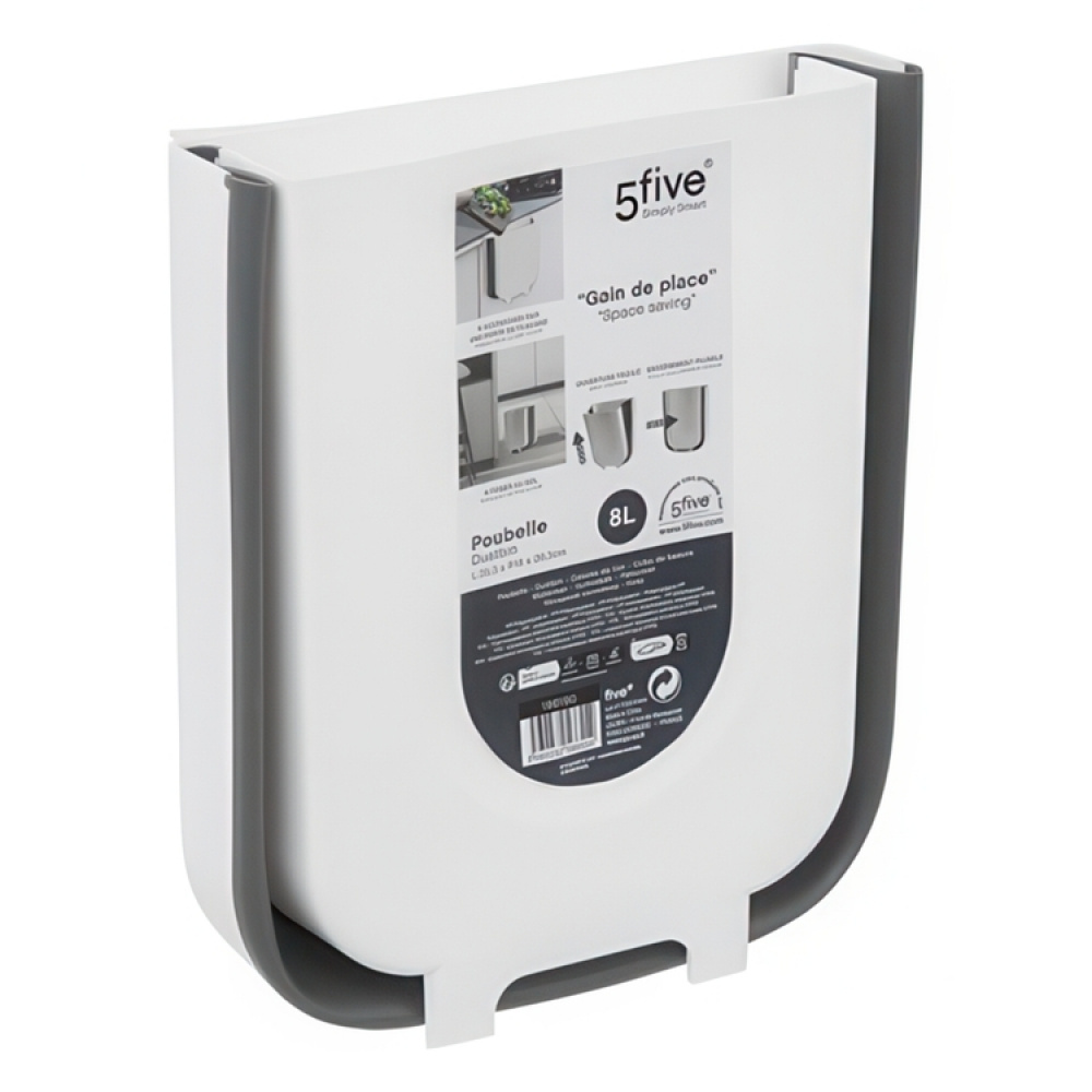 Collecting bin for kitchen waste, EXPANDING BIN, White / Black in the group Storage at SmartaSaker.se (43160)