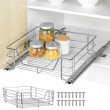 Pull-out shelf for cabinet, SLIDING RACK, 51 x 40 x H 18,5 cm, Silver Pull-out shelf for cabinet, SLIDING RACK, 51 x 40 x H 18,5 cm, Silver
