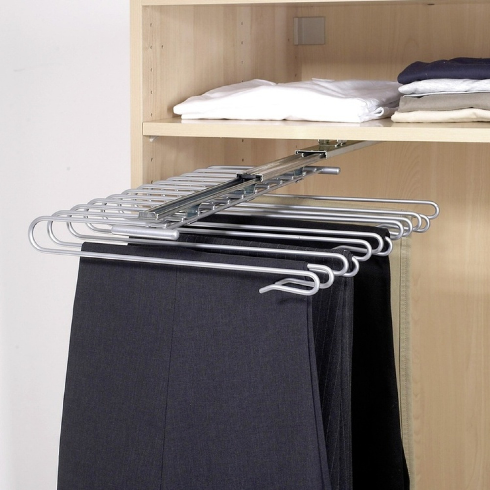 Pull Out Hanger for trousers, SCHRANKAUSZUG, Silver in the group Storage / Wardrobe storage / Hangers and hooks at SmartaSaker.se (43166)