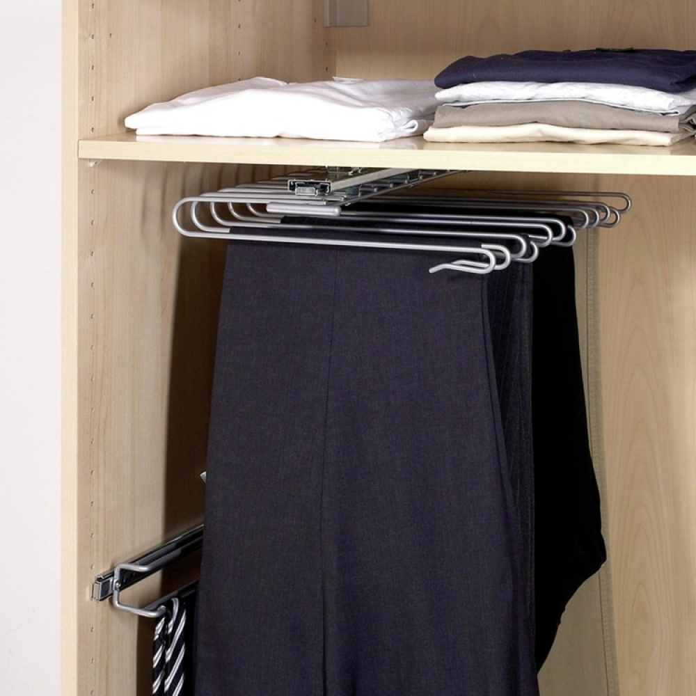 Pull Out Hanger for trousers, SCHRANKAUSZUG, Silver in the group Storage / Wardrobe storage / Hangers and hooks at SmartaSaker.se (43166)