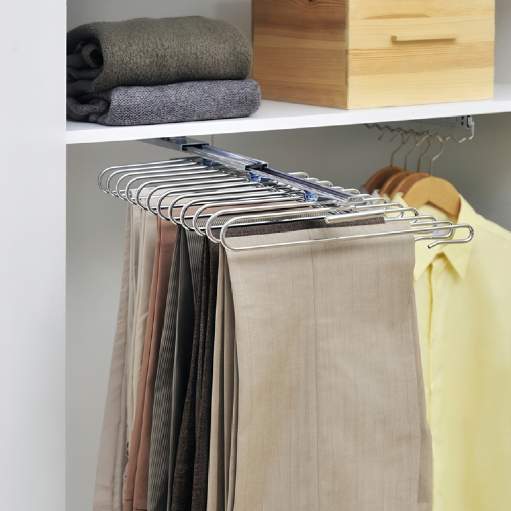Pull Out Hanger for trousers, SCHRANKAUSZUG, Silver in the group Storage / Wardrobe storage / Hangers and hooks at SmartaSaker.se (43166)