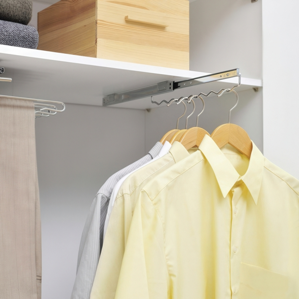 Pull Out Hanger for Wardrobe, SCHRANKAUSZUG, Silver in the group Storage / Wardrobe storage / Hangers and hooks at SmartaSaker.se (43167)