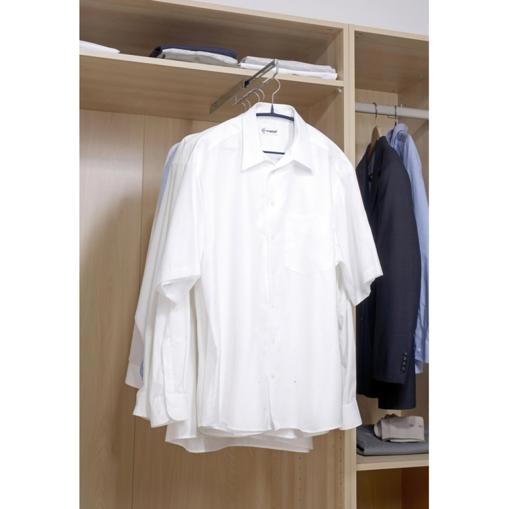 Pull Out Hanger for Wardrobe, SCHRANKAUSZUG, Silver in the group Storage / Wardrobe storage / Hangers and hooks at SmartaSaker.se (43167)