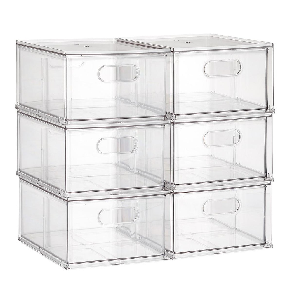 Storage Drawer with divider, THE HOME EDIT ALL PURPOSE DRAWER, 27,3 x 35,6 x H 17 cm, Transparent in the group Storage / Storage boxes at SmartaSaker.se (43168)