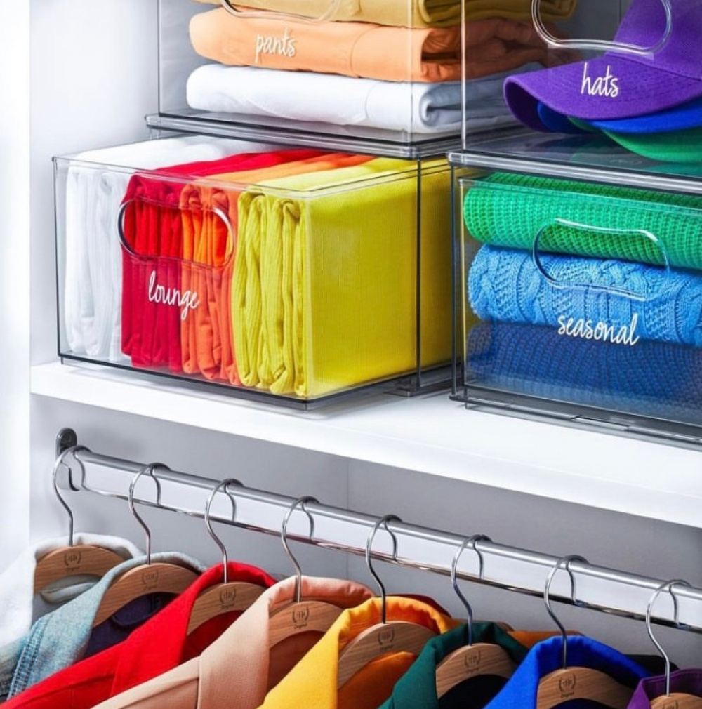 Storage Drawer with divider, THE HOME EDIT ALL PURPOSE DRAWER, 27,3 x 35,6 x H 17 cm, Transparent in the group Storage / Storage boxes at SmartaSaker.se (43168)