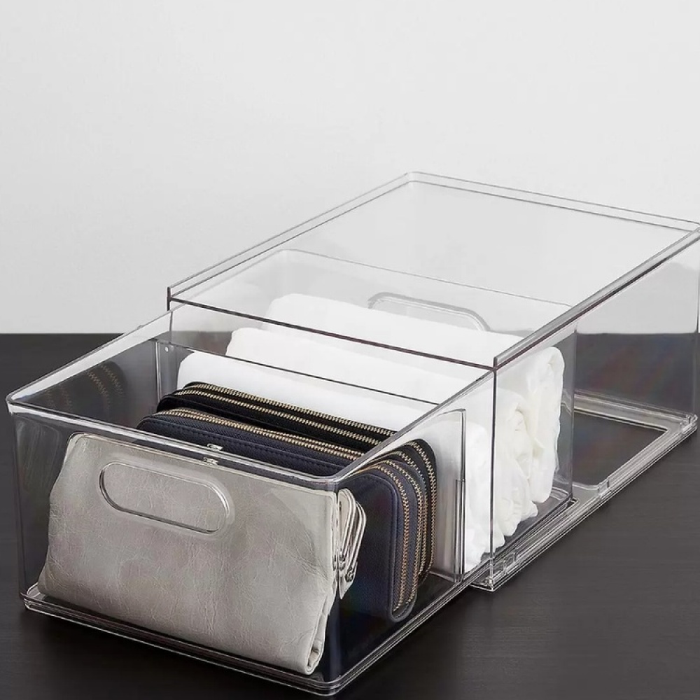 Storage Drawer with divider, THE HOME EDIT ALL PURPOSE DRAWER, 27,3 x 35,6 x H 17 cm, Transparent in the group Storage / Storage boxes at SmartaSaker.se (43168)