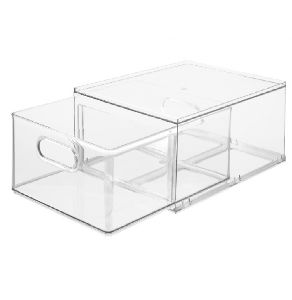Storage Drawer with divider, THE HOME EDIT ALL PURPOSE DRAWER, 27,3 x 35,6 x H 17 cm, Transparent in the group Storage / Storage boxes at SmartaSaker.se (43168)