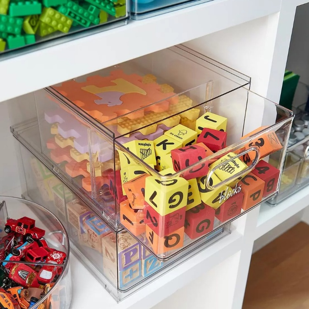 Storage Drawer with divider, THE HOME EDIT ALL PURPOSE DRAWER, 27,3 x 35,6 x H 17 cm, Transparent in the group Storage / Storage boxes at SmartaSaker.se (43168)