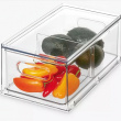 Drawer with divider, THE HOME EDIT FRIDGE DRAWER, 17x 31,4 x H 12 cm, Transparent