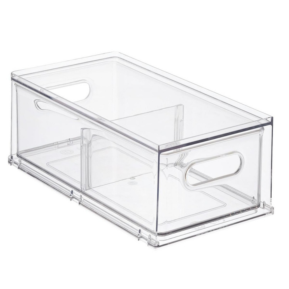 Drawer with divider, THE HOME EDIT FRIDGE DRAWER, 17x 31,4 x H 12 cm, Transparent in the group Storage / Kitchen storage / Fridge storage at SmartaSaker.se (43169)
