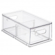 Drawer with divider, THE HOME EDIT FRIDGE DRAWER, 17x 31,4 x H 12 cm, Transparent
