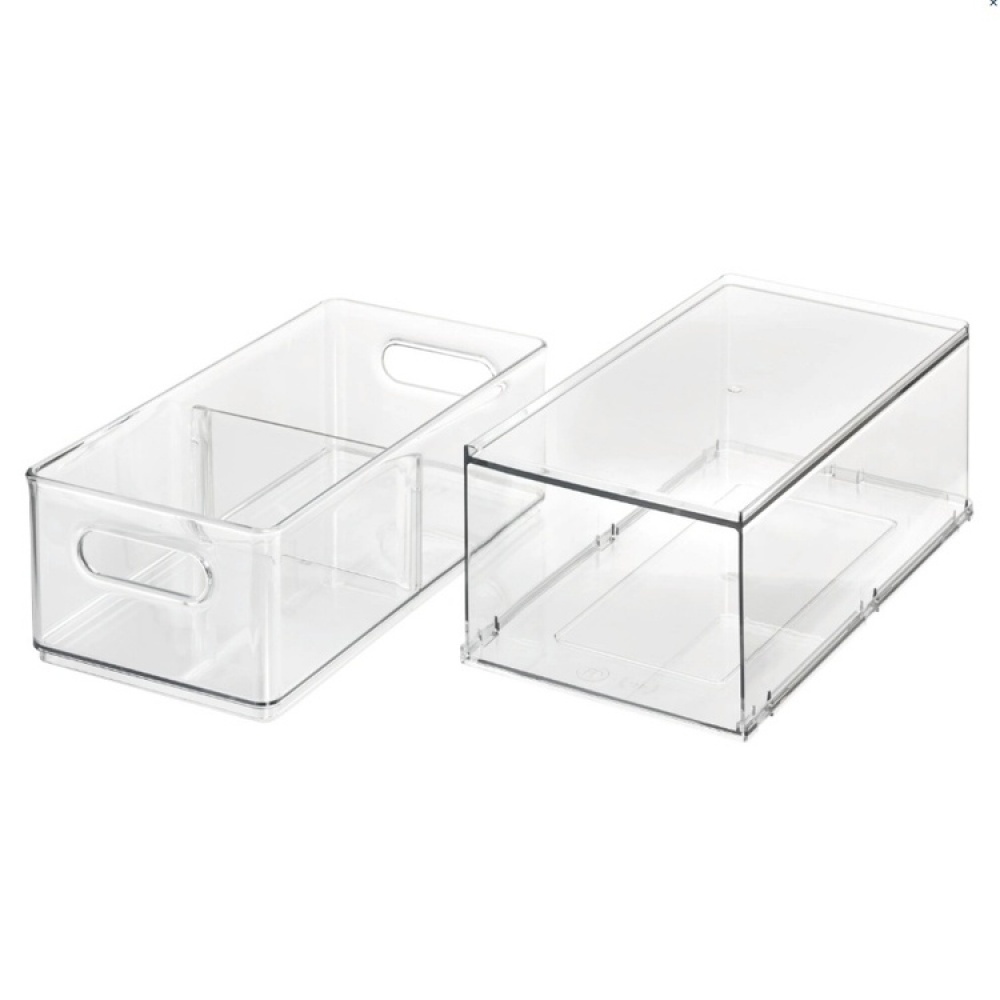 Drawer with divider, THE HOME EDIT FRIDGE DRAWER, 17x 31,4 x H 12 cm, Transparent in the group Storage / Kitchen storage / Fridge storage at SmartaSaker.se (43169)