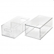Drawer with divider, THE HOME EDIT FRIDGE DRAWER, 17x 31,4 x H 12 cm, Transparent