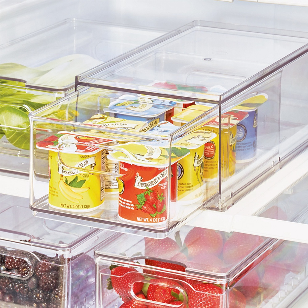 Drawer with divider, THE HOME EDIT FRIDGE DRAWER, 17x 31,4 x H 12 cm, Transparent in the group Storage / Kitchen storage / Fridge storage at SmartaSaker.se (43169)