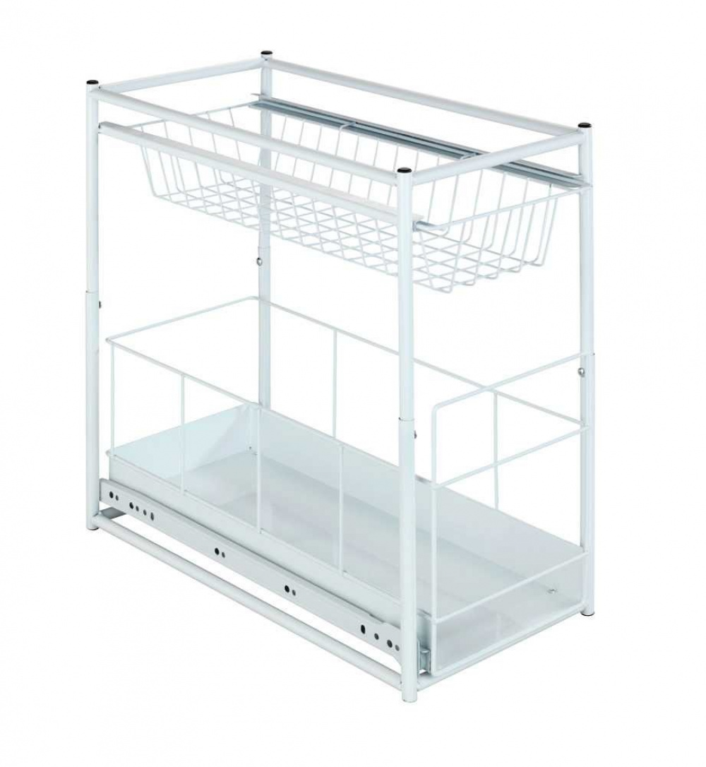 Pull-out storage baskets for cabinet, WANJA, 45 x 23 x H45 cm, White in the group Storage / Kitchen storage / Kitchen cabinet organizers / Under sink storage at SmartaSaker.se (43173)