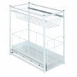 Pull-out storage baskets for cabinet, WANJA, 45 x 23 x H45 cm, White Pull-out storage baskets for cabinet, WANJA, 45 x 23 x H45 cm, White