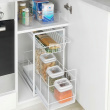 Pull-out storage baskets for cabinet, WANJA, 45 x 23 x H45 cm, White Pull-out storage baskets for cabinet, WANJA, 45 x 23 x H45 cm, White