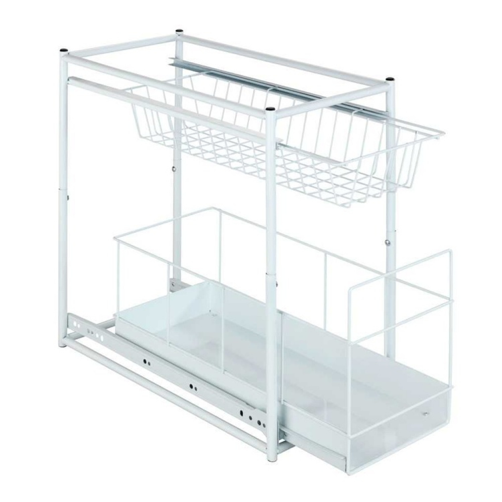 Pull-out storage baskets for cabinet, WANJA, 45 x 23 x H45 cm, White in the group Storage / Kitchen storage / Kitchen cabinet organizers / Under sink storage at SmartaSaker.se (43173)
