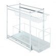 Pull-out storage baskets for cabinet, WANJA, 45 x 23 x H45 cm, White Pull-out storage baskets for cabinet, WANJA, 45 x 23 x H45 cm, White