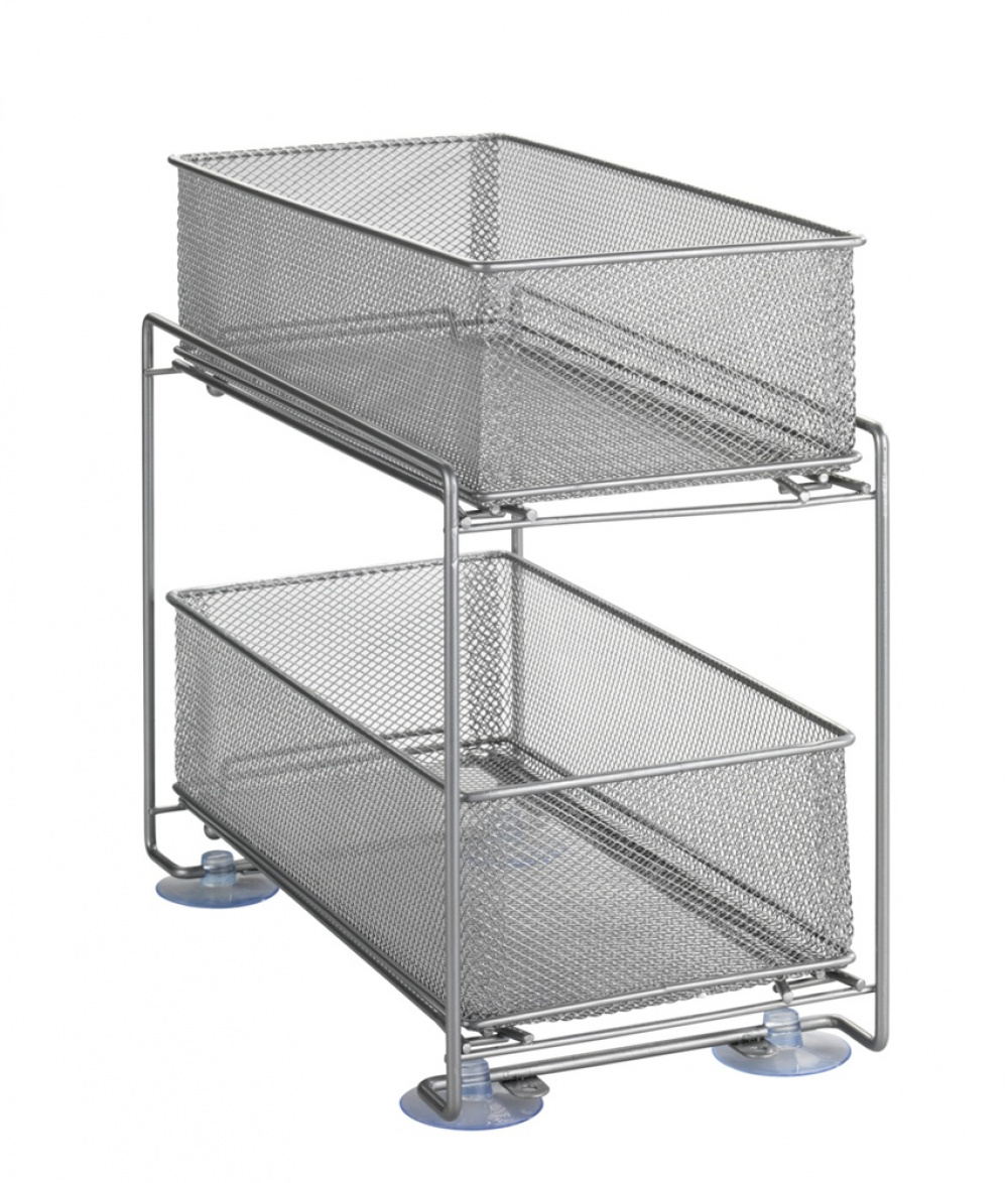Pull-out storage baskets for cabinet, GIOMA, 35 x 19 x H 34 cm, Silver in the group Storage / Kitchen storage / Kitchen cabinet organizers at SmartaSaker.se (43174)