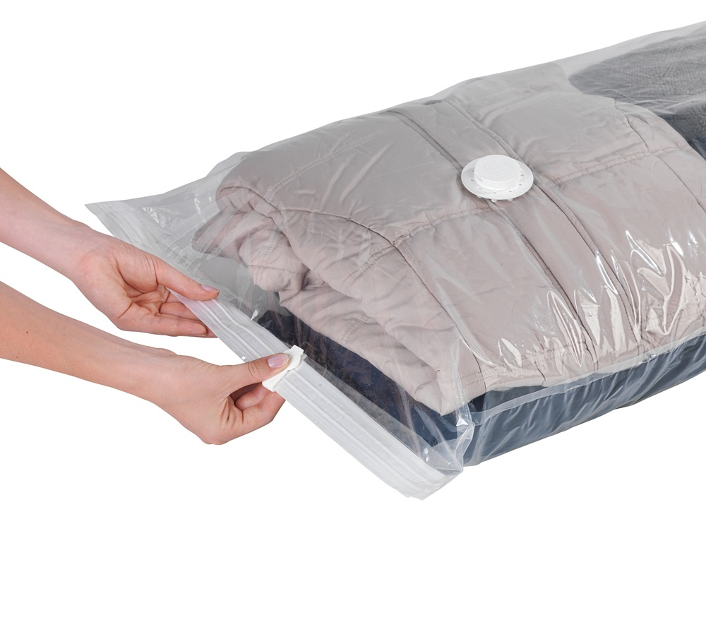 Vacuum bags Flat, Set of 2, WENKO BAG, Large, 90 x 55 cm, Clear in the group Storage / Wardrobe storage / Vacuum storage / Compact vacuum bags at SmartaSaker.se (43178)