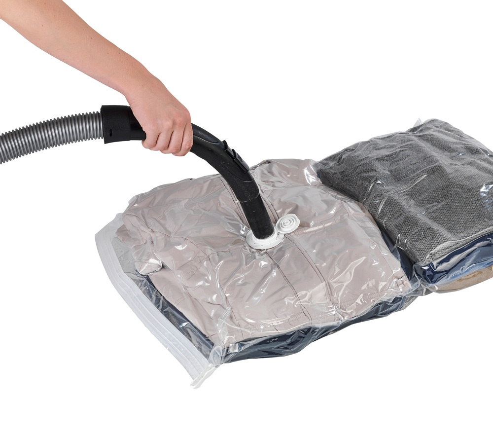 Vacuum bags Flat, Set of 2, WENKO BAG, Large, 90 x 55 cm, Clear in the group Storage / Wardrobe storage / Vacuum storage / Compact vacuum bags at SmartaSaker.se (43178)