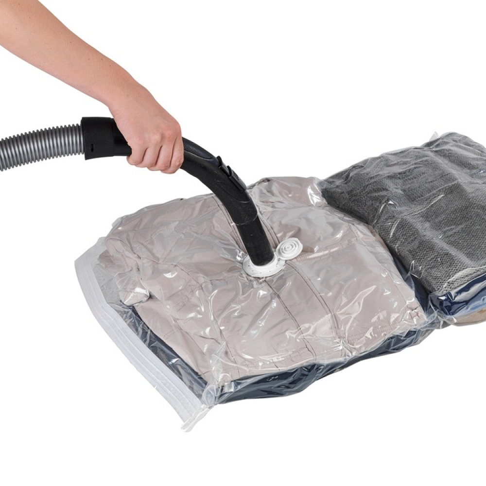 Vacuum bags Flat, Set of 2, WENKO BAG, Large, 90 x 55 cm, Clear in the group Storage / Wardrobe storage / Vacuum storage / Compact vacuum bags at SmartaSaker.se (43178)
