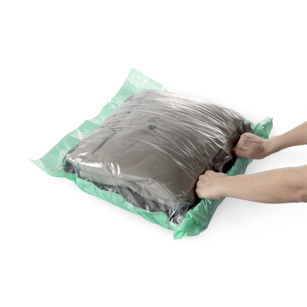 Vacuum bags, Set of 2, MANUAL ROLL-UP, Large, 70 x 55cm, / Green in the group Storage / Wardrobe storage / Vacuum storage / Manual vacuum bags at SmartaSaker.se (43183)