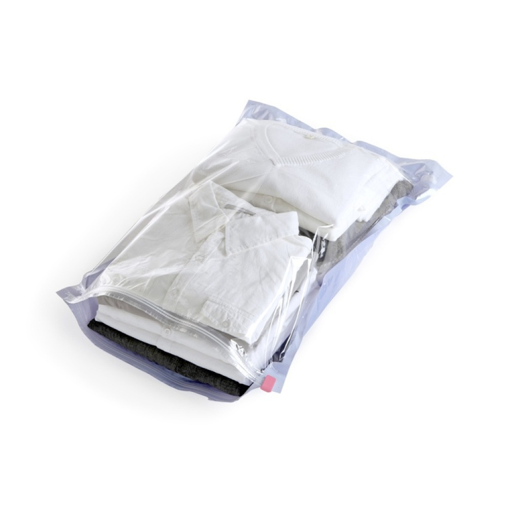 Vacuum bags, Set of 2, MANUAL ROLL-UP, Medium, 65 x 45 cm, Clear / Blue in the group Storage / Wardrobe storage / Vacuum storage / Manual vacuum bags at SmartaSaker.se (43184)
