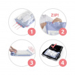Vacuum bags, Set of 2, MANUAL ROLL-UP, Medium, 65 x 45 cm, Clear / Blue Vacuum bags, Set of 2, MANUAL ROLL-UP, Medium, 65 x 45 cm, Clear / Blue