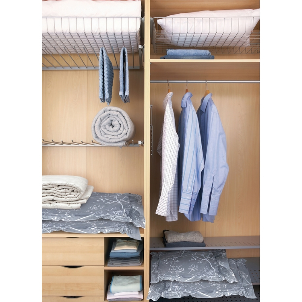 Vacuum bags, Set of 2, DOMO FLAT XL, 105 x 70 cm, Black / Transparent in the group Storage / Wardrobe storage / Vacuum storage / Compact vacuum bags at SmartaSaker.se (43185)